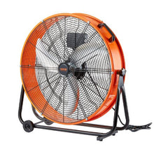 24 Inch Industrial Drum Fan - 8,600 CFM High Velocity 3-Speed Floor Fan with 360° Tilt & 0-2H Timer