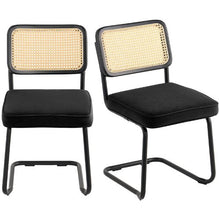 Modern Rattan Dining Chairs Set of 2 for Kitchen & Dining Room