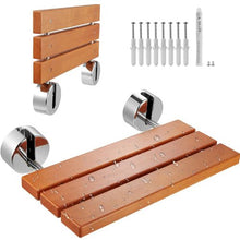 Folding Teak Shower Seat Wall-Mounted 440 LB Capacity