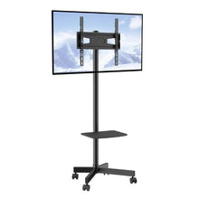 Mobile TV Stand for 23-60" TVs, Height Adjustable Portable Cart with Wheels Fits Screen Size: 58.4-152.4 cm