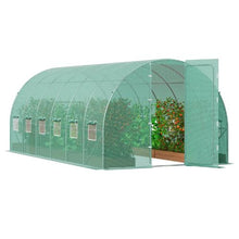 20 x 10 x 7.5' Ft Green Galvanized Frame PE Cover Walk-in Tunnel Greenhouse VV-TG-160-PE