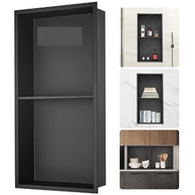 13 x 25 Inch No Tile Shower Niche 304 Stainless Steel Double Shelf