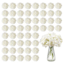 9.8 Inch White Bouquet Arrangement Artificial Silk Hydrangea Flowers
