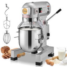 Commercial Food Mixer 18.7L, 1100W 3-Speed Stand Mixer with Stainless Steel Bowl & 3 Attachments