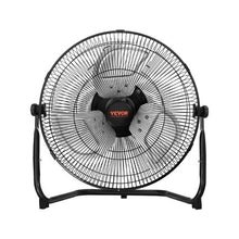 14-Inch Industrial Floor Fan - 2,560 CFM High Velocity 3-Speed Metal Fan with 360° Tilt