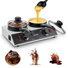 Chocolate Melting Pot 2 x 1 Qt Pots, 80W Dual Temp Control 86–185°F Ceramic-Coated Pots