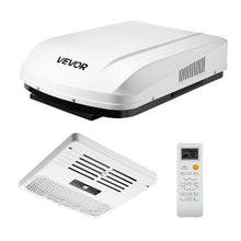15000 BTU Ducted RV Air Conditioner with Heat Pump 120V Rooftop AC Variable Speed, Remote & ADB Control (White)