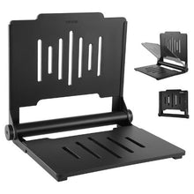 Foldable Wall-Mounted Shower Seat 17.8 in with Backrest 400 LB Capacity