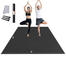 8 x 6ft Non-Slip High Density Premium Yoga Mat with Carry Bag & Strap – Ideal for Yoga Pilates & Floor Workouts for Men & Women