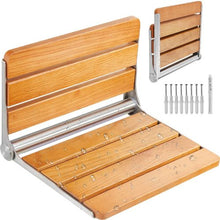 Folding Oak Shower Seat Wall-Mounted 440 LB Capacity