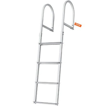Removable 4-Step Dock Ladder 500 lbs Capacity Aluminum Nonslip Rubber Mat DLR4