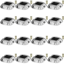 16-Pack Solar Driveway Lights Bright White LED Waterproof Outdoor Deck Lights for Pathway & Walkway