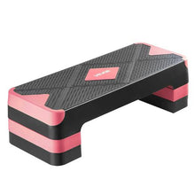 28-Inch Aerobic Exercise Step Platform – Height Adjustable Stepper with 4 Risers Non-Slip Surface for Cardio & Strength Training (Red)