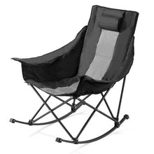 Heated Camping Chair – Folding Rocker with 3 Heat Settings Cup Holder & Pocket