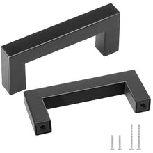3.86 In / 96mm Cupboard Door Handles for Kitchen Bathroom Bar Hardware Matte Black 6003-96m2 ( Pack of 10)