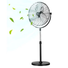 18-Inch Industrial Pedestal Fan - 3-Speed Adjustable Height Standing Fan (Black)