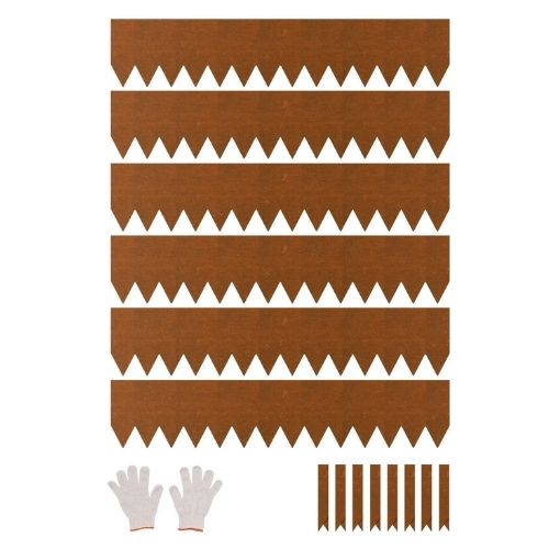 40 x 8 Inch Rust-Resistant Garden Edging Border Steel Landscape Edging B40X8in-6 (Pack of 6)