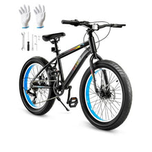 20-Inch Mountain Bike 7-Speed SHIMANO Fat Tire Dual Disc Brakes  for Trail Snow