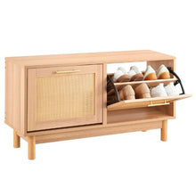 39.4 x 11.8 x 20.9 In Entryway Shoe Bench Storage with 2 Flip Drawers for Hallway Living Room Bedroom