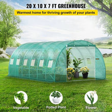 20×10×7' Ft Portable Plant Hot House with Galvanized Steel Hoops Walk-in Tunnel Greenhouse