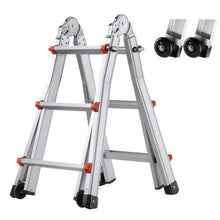11 FT Telescoping A-Frame Ladder Compact Aluminum Extension Ladder 330 LB Capacity