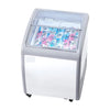 5.4 cu.ft Commercial Ice Cream Display Case Mobile Glass Top Deep Freezer RI-160A