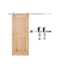8FT Barn Door Hardware Kit with J-Shape Rollers 330 lbs Capacity Fits 42"-48" Single Sliding Doors