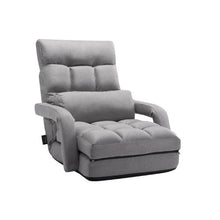 5-Position Adjustable Floor Gaming Chair with Armrests & Back Support (Gray)