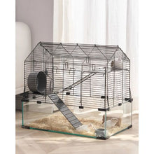 22.8"x15"x21.3" 360° Hamster Cage – Ventilated Habitat with Water Bottle