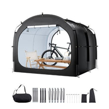 Bike Storage Tent 5 Bikes Waterproof Outdoor Tent Ventilated Window Fiberglass Frame