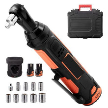 3/4 Inch  Cordless Electric Ratchet Wrench Set 12V 33 Ft-lbs Power Ratchet Tool Kit10 Sockets
