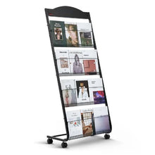 4-Tier Brochure Display Rack with Wheels Floor Stand HS-Z13