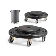Trash Can Dolly Set of 2 - Fits 20-55 Gallon Containers 500lbs Capacity Lockable Wheels Heavy Duty Rolling Cart