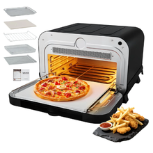 Electric Pizza Oven Air Fryer Combo 12" 750°F 8 Presets Smart Knob