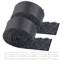 120 x 4.5 Inch Black Permanent Rubber Pathway Natural-Looking Mulch Garden Edging for Plants Recycled Rubber Mulch Mat HJ6001-120 (Set of 2)