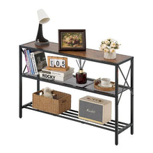 41.7" Narrow Sofa Table, 3-Tier Console Table for Living Room & Hallway