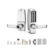 14-Key Mechanical Keypad Door Lock with Handle, Waterproof Stainless Steel