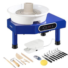 Pottery Wheel 10" Ceramic Forming Machine 60-300 RPM Foot Pedal Detachable Basin LCD Panel
