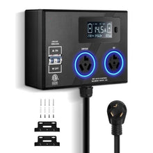 NEMA 10-30P Splitter with Dual 10-30R Receptacles for Dryer & EV Charging