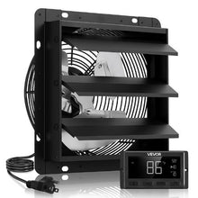 12-Inch Shutter Exhaust Fan 1500 CFM EC Motor with Smart Temperature Control for Garage Shed & Greenhouse