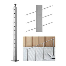 42" Stainless Steel Stair Cable Rail Post Silver (1-Pack)