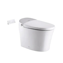 Smart Elongated Toilet with Air Drying Heated Seat Clean Nozzle Auto Freshening Remote Control & LED Display (Automatic Opening)