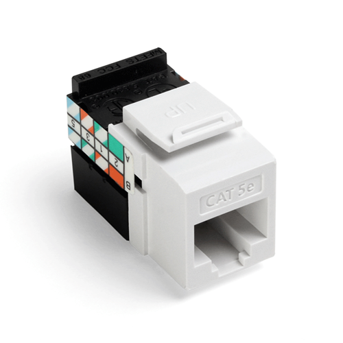 Cat 5e QUICKPORT Jack White 5G108-RW5