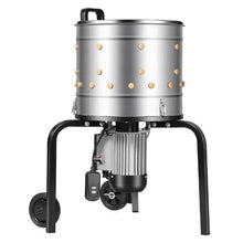 Chicken Plucker Machine – 15.7" Drum 550W 275RPM 114 Soft Fingers Stainless Steel Feather Remover with Transport Wheels
