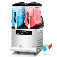 2 x 12 L  Commercial Slushy Machine 96 Cups Stainless Steel for Home Party Restaurants Cafe Bars