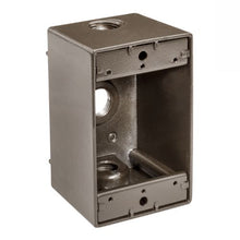 1/2" Threaded Hub Single Gang Weatherproof 3 Hole Deep Box (Pack of 20)