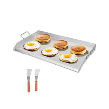 36x22 Inch Stainless Steel Flat Top Griddle - Universal Gas Grill Plate for BBQ Teppanyaki & Portable Cooking