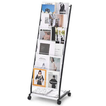 6-Tier Brochure Display Rack with Wheels Floor Stand HS-Z18