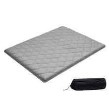 80 x 60 x 3.5 In Japanese Tatami Mat Queen Size Foldable Futon Mattress 9-Layer Floor Sleeping Mat with Storage Bag (Gray)