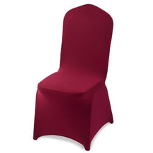 50PCS Burgundy Polyester Spandex Chair Covers Stretch Slipcovers for Wedding Party & Banquet Fits Chairs up to 20.08 x 17.72 x 37.4 Inches